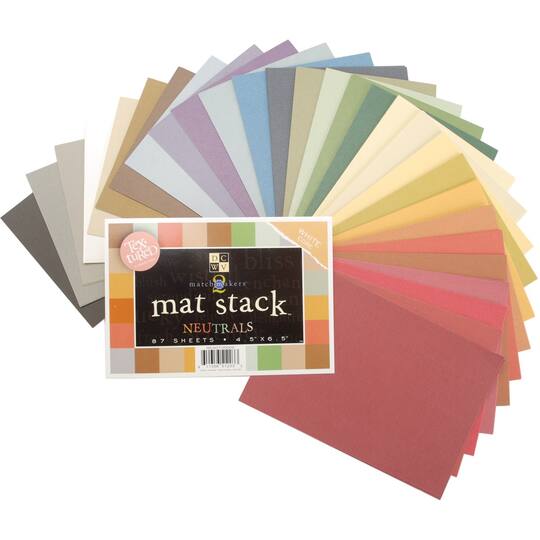 Die Cuts With Vista – Mat Stack Texture Neutre 4,5x6,5 Pollici – 72 Fogli Colori Solidi Per Scrapbooking